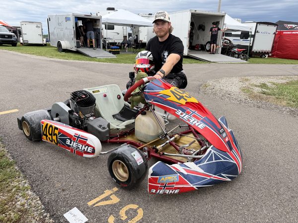 Nathan Williams with his #495 kart